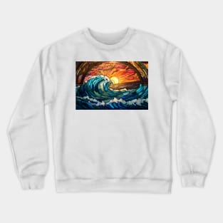 Stained Glass Ocean Crewneck Sweatshirt